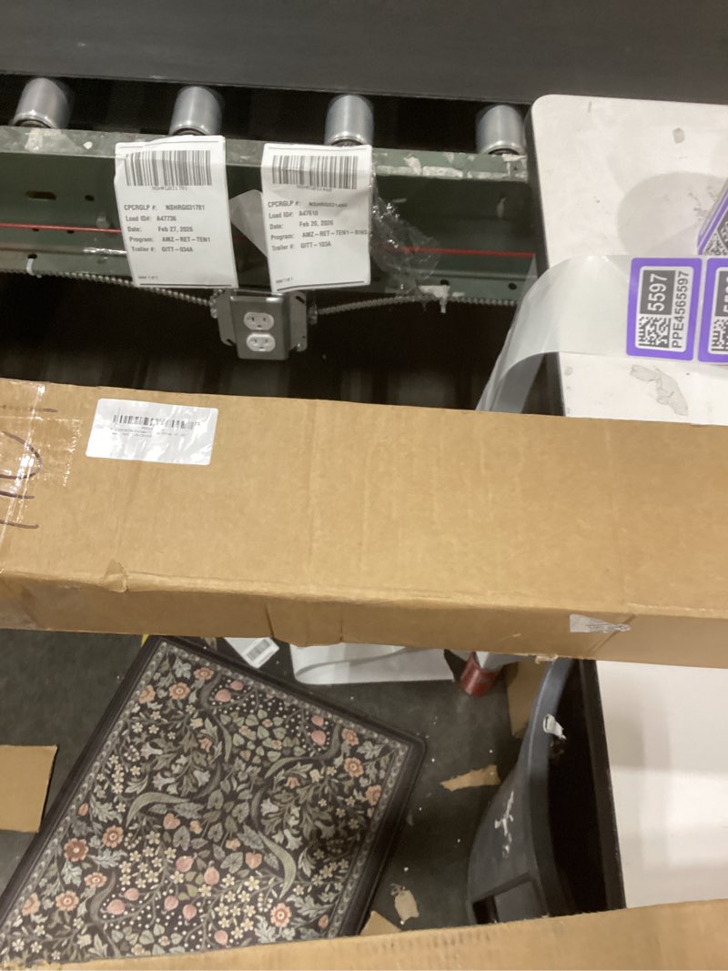 Condition photo showing New/Like New for Curtain Track, Ceiling Curtain Track for Room Divider, Ceiling Mount Rail Set with Roller Hooks, White, 6ft - 9ft white 6ft - 9ft