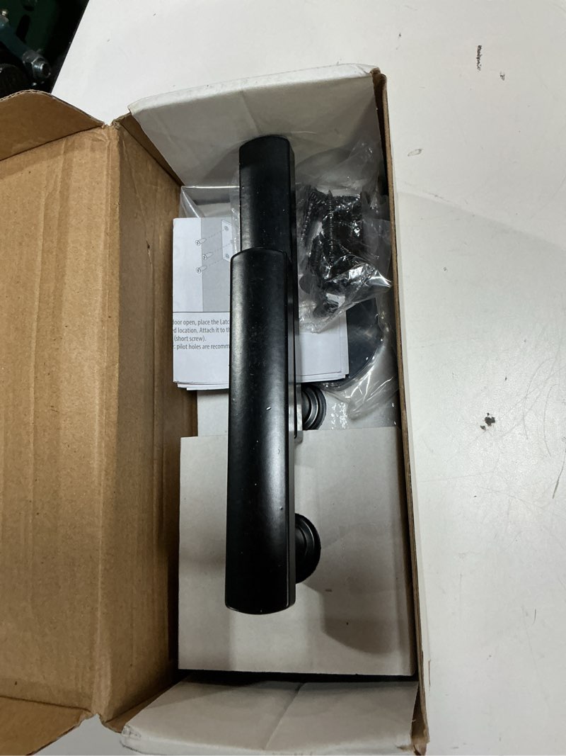 Condition photo showing As Is for double sided gate latch for wooden fence,heavy duty swinging door latch two sided gate door latch for outdoor fence,self locking gate latch gate hardware for wood gates,pool,backyard,garden