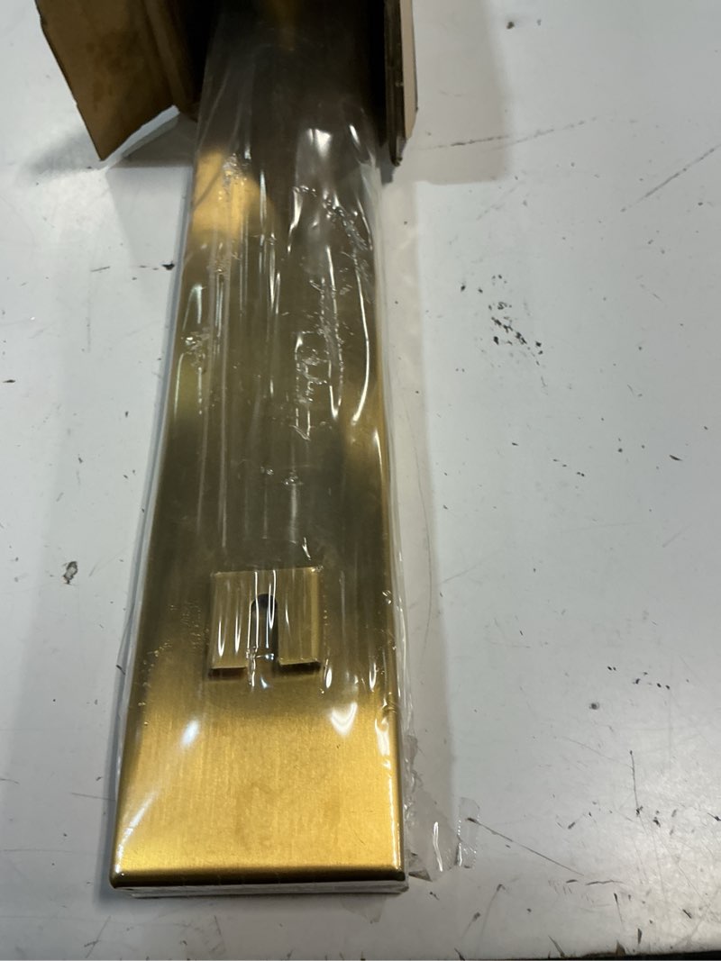 Condition photo showing Good Condition for titanium gold shower drain 28 inch, 304 stainless steel linear shower drain with removable capsule pattern grate - adjustable rectangular brushed shower floor drain with hair strainer brushed titanium gold 28 inch