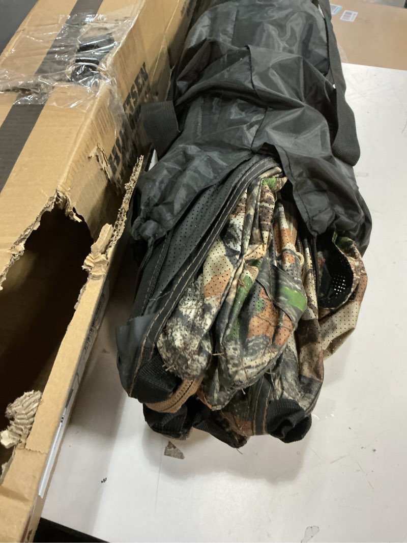 Condition photo showing Good Condition for HUNTSEN 360 Degree See Through Hunting Blind with Double Open Door - Lightweight Soft Material Portable Pop Up Ground Blind - 2-3 Person Concealed Camouflage Tent with Carrying Bag for Deer & Turkey