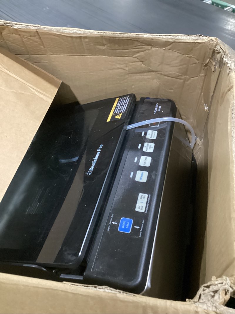 Condition photo showing As Is for dualcore cvs101 chamber vacuum sealer for liquids & sous vide, 6l dual vacuum zones & extra-wide bag clamp, 230w dual-core dry pump x4, commercial-grade food packaging machine for home use stainless steel
