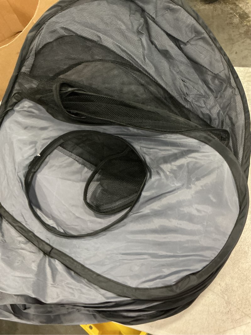 Condition photo showing Good Condition for portable cat playpen with surround tunnel, 2-linked-enclosed areas, ideal cat tent outdoor or cat playpen for indoor cats enclosed.breathable mesh design for indoor & outdoor use(grey)