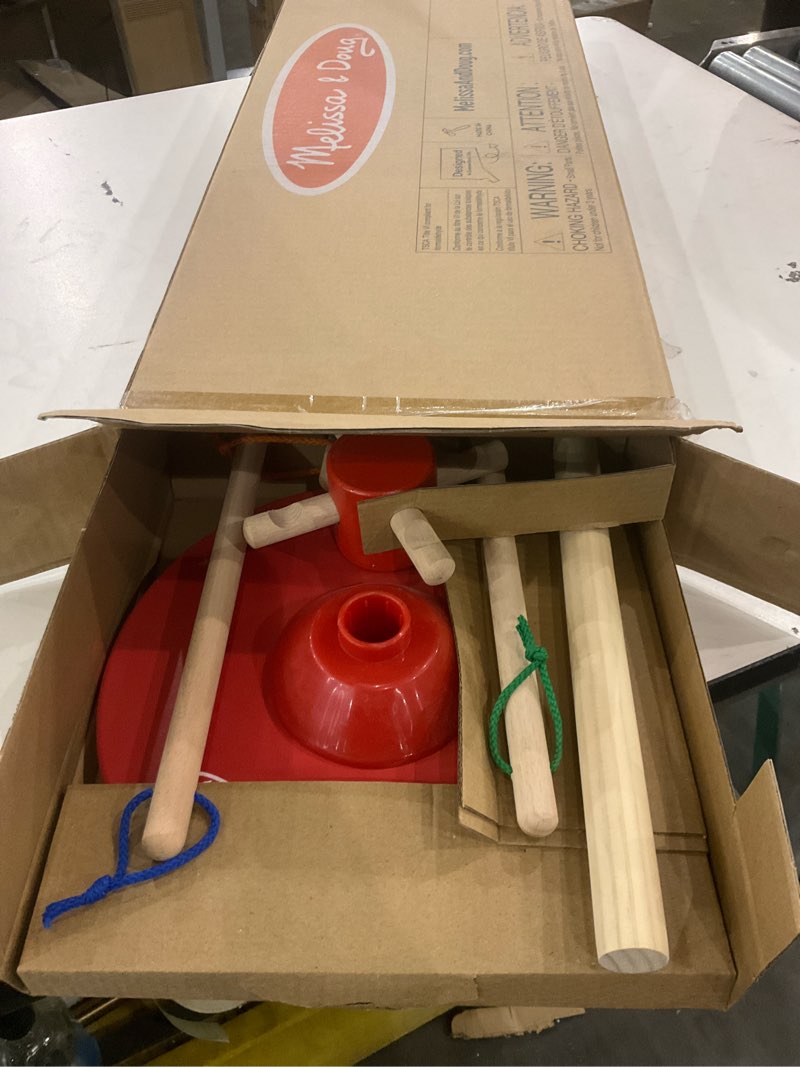 Condition photo showing Good Condition for Melissa & Doug Dust Sweep Mop 6-Piece Pretend Play Set, Toddler Toy Cleaning, Pretend Play Home Cleaning, Kids Broom and Mop Set for Ages 3+ Dust! Sweep! Mop!