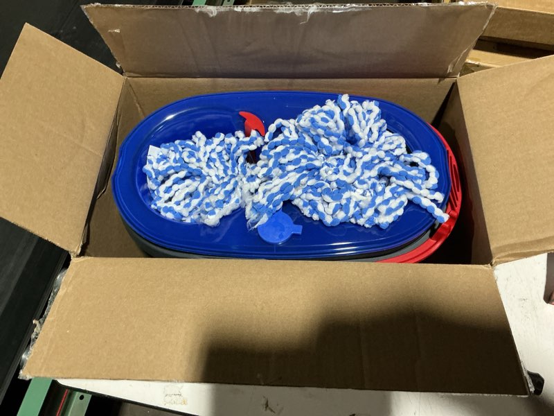 Condition photo showing Good Condition for o-cedar easywring microfiber spin mop and bucket system - red