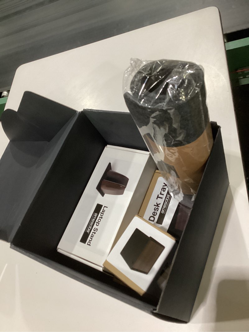 Condition photo showing Good Condition for amesoba accessories set for desk shelf(dark walnut, accessory) dark walnut standard