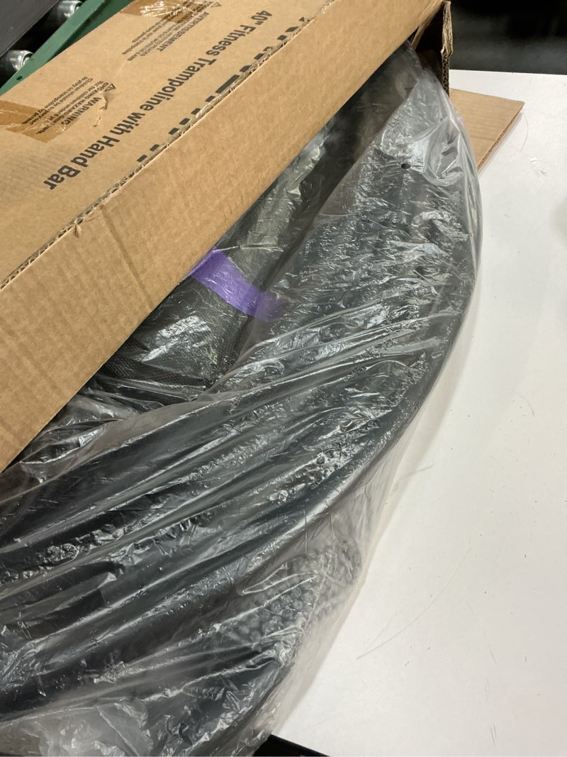 Condition photo showing Good Condition for Kanchimi 450/550LBS Mini Rebounder Trampoline for Adults with Bar, 40" /48" Fitness Trampoline Adjustable Foam Handle, Stable&Quiet Exercise Rebounder for Adults Indoor/Outdoor Workout(Purple, 550LBS)