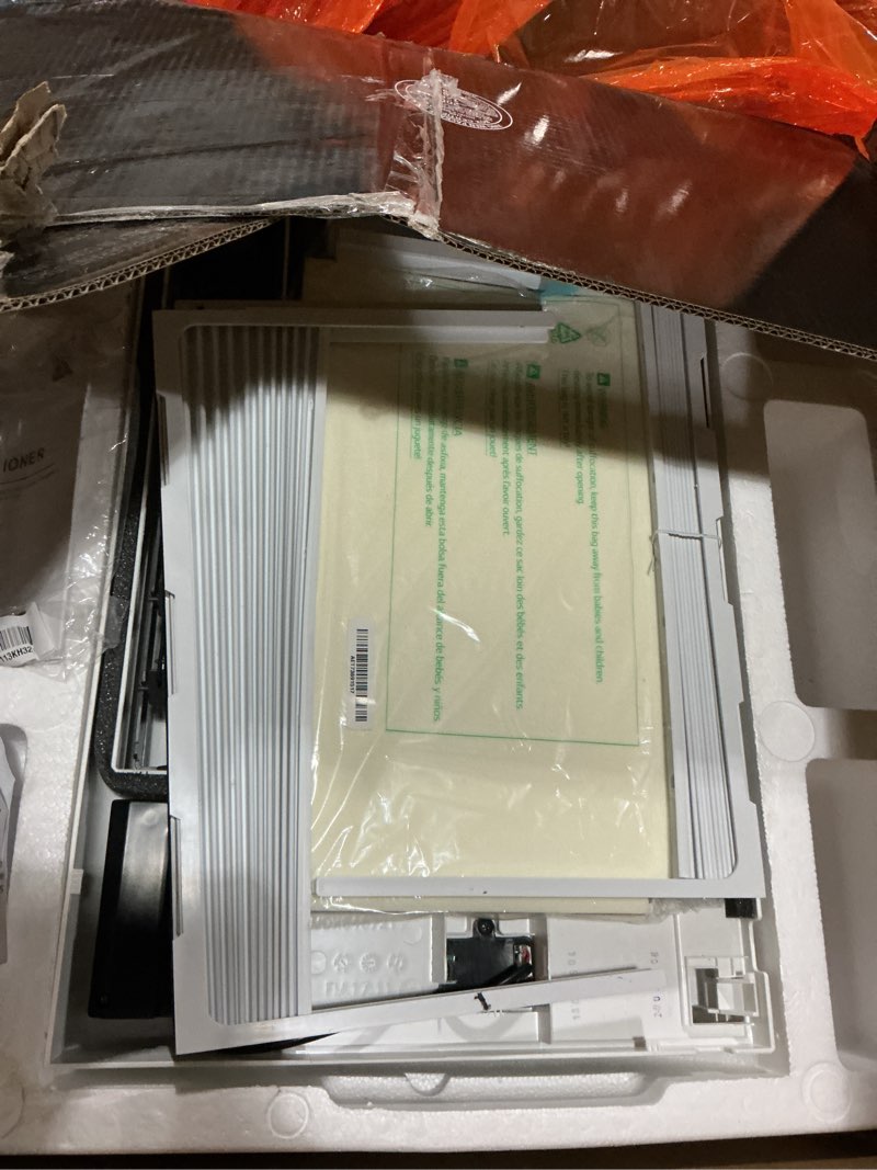 Condition photo showing As Is for LG 14,000 BTU DUAL Inverter Smart Window Air Conditioner, 115V, Cools 800 Sq. Ft. for Bedroom, Living Room, Apartment, Quiet Operation, ENERGY STAR®, works with LG ThinQ, Amazon Alexa and Hey Google 14000 BTU Wifi & High Efficiency White