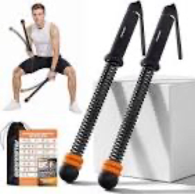 ropeless battle ropes for home gym with storage bag, cordless battle rope sticks, portable workout r