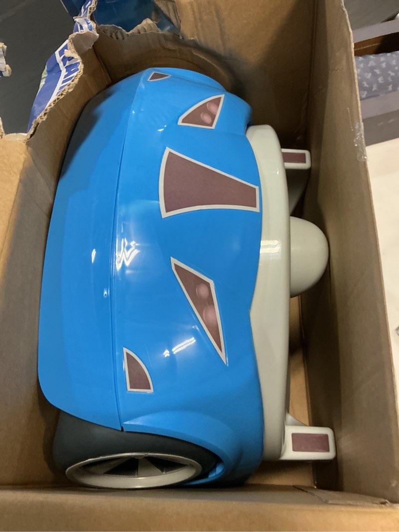 Condition photo showing Good Condition for hot wheels blue race car potty training toilet, includes detachable seat, toddlers ages 12+ months