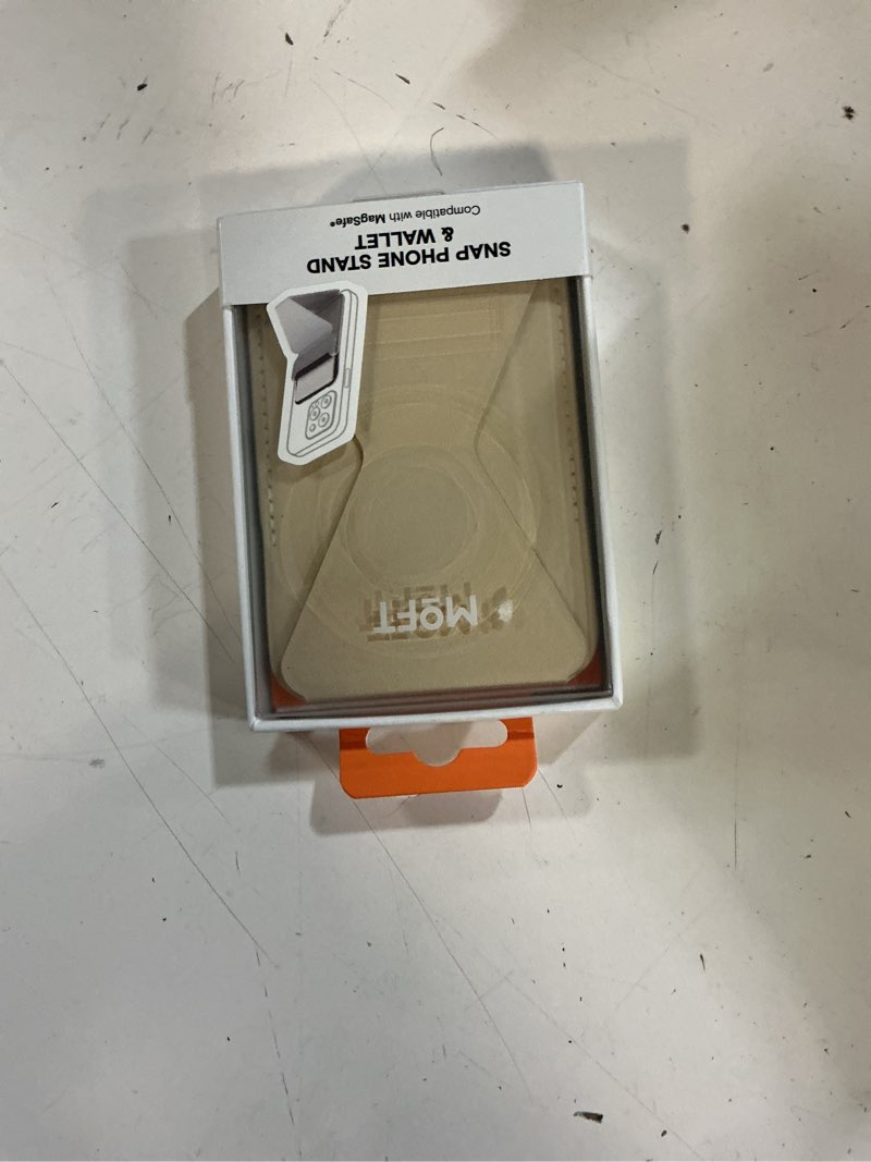 Condition photo showing New/Like New for moft magnetic wallet stand compatible with iphone 16/15/14/13/12 series, angle adjustment & magsafe compatible movas phone stand,earthen beige beige standard