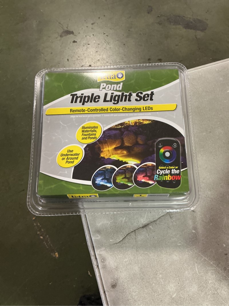 Condition photo showing New/Like New for TetraPond Remote-Controlled Color Changing Triple LED Light Set Light Set w/ Remote