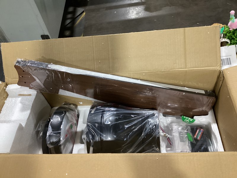 pochfan 60 inch black ceiling fans with lights and remote, led low profile flush mount ceiling fan f