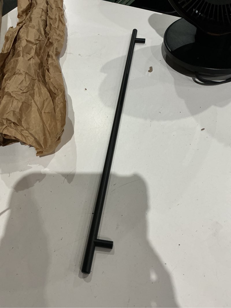 Condition photo showing As Is for pack bar pulls modern matte black bar cabinet pulls