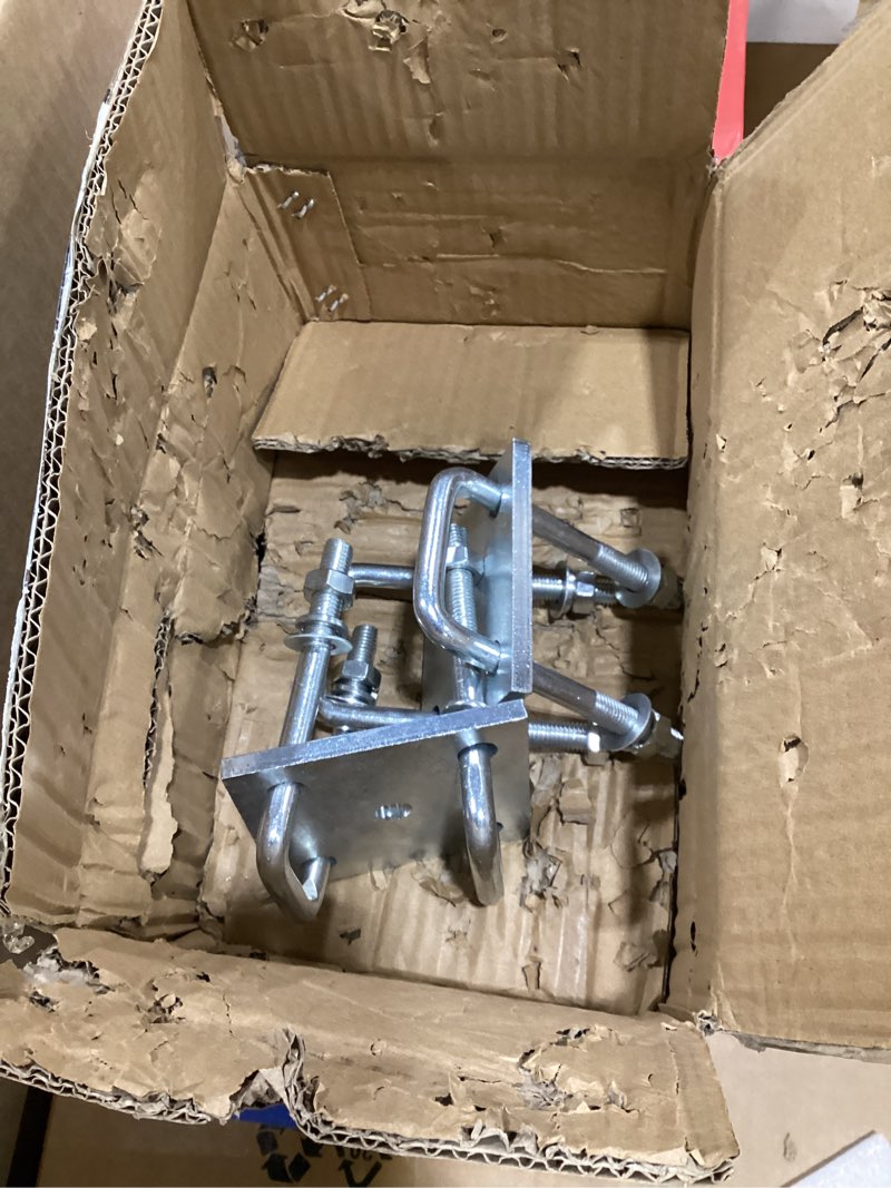 Condition photo showing As Is for 2pcs square u-bolt kit for boat trailer axle leaf springs, trailer leaf spring u bolts, for 2x2 axle, 4-3/4" long, 2 pack