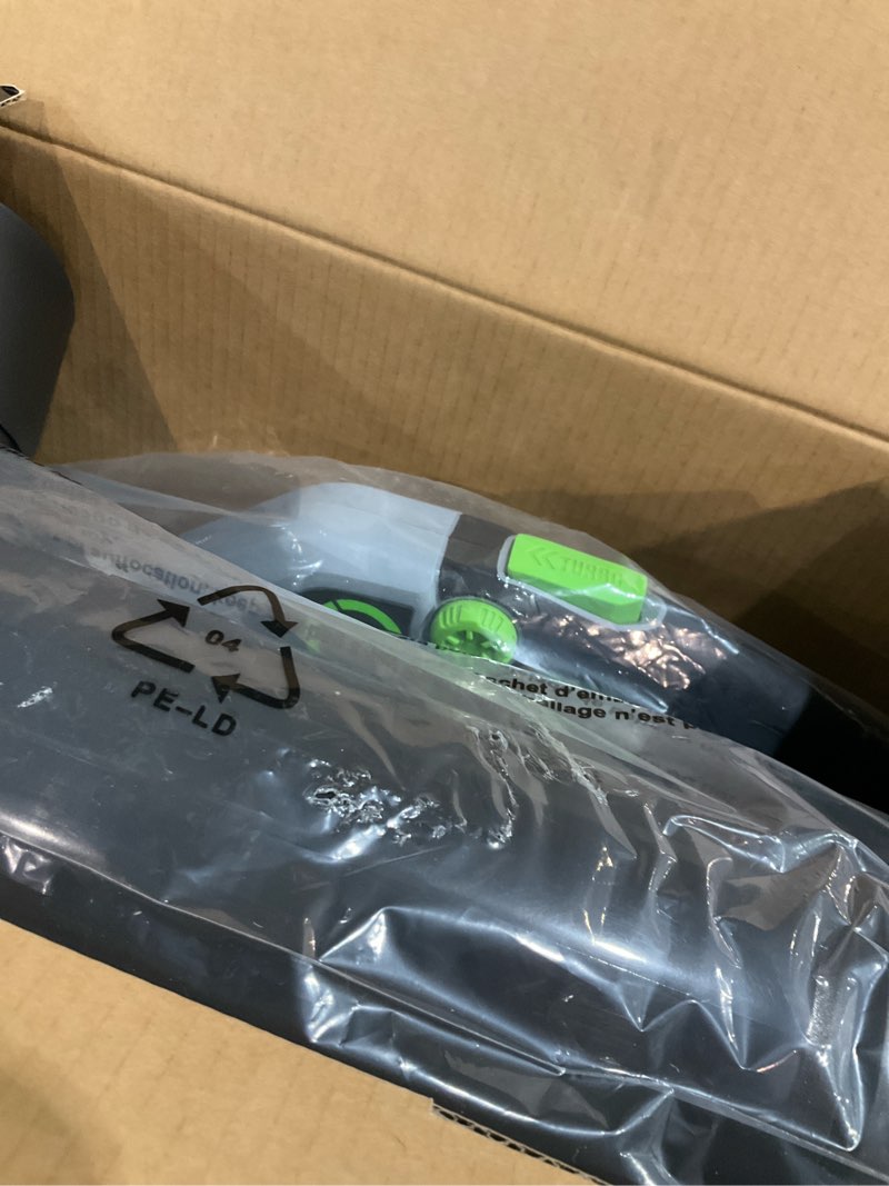 Condition photo showing As Is for ego power+ lb6703 180 mph 670 cfm 56 v battery handheld leaf blower kit (battery & charger) w/ 4.0 ah battery