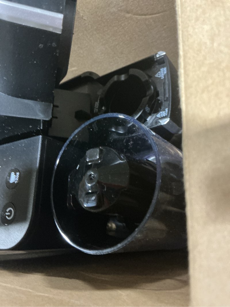 Condition photo showing As Is for Cuisinart Single-Serve Coffee Maker + Coffee Grinder with 8 oz., 10 oz., and 12 oz. Serving Size, Compatible with Single-Cup Pods, 48-Ounce Removable Reservoir, Stainless Steel, DGB-2 Black