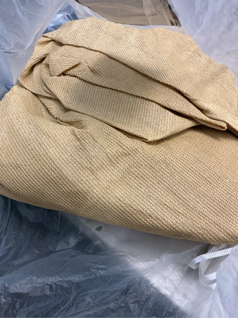 Condition photo showing Good Condition for sunny guard sun shade sail 16'x16'x16' triangle sand uv block sunshade for backyard yard deck patio garden outdoor activities and facility(we make custom size)