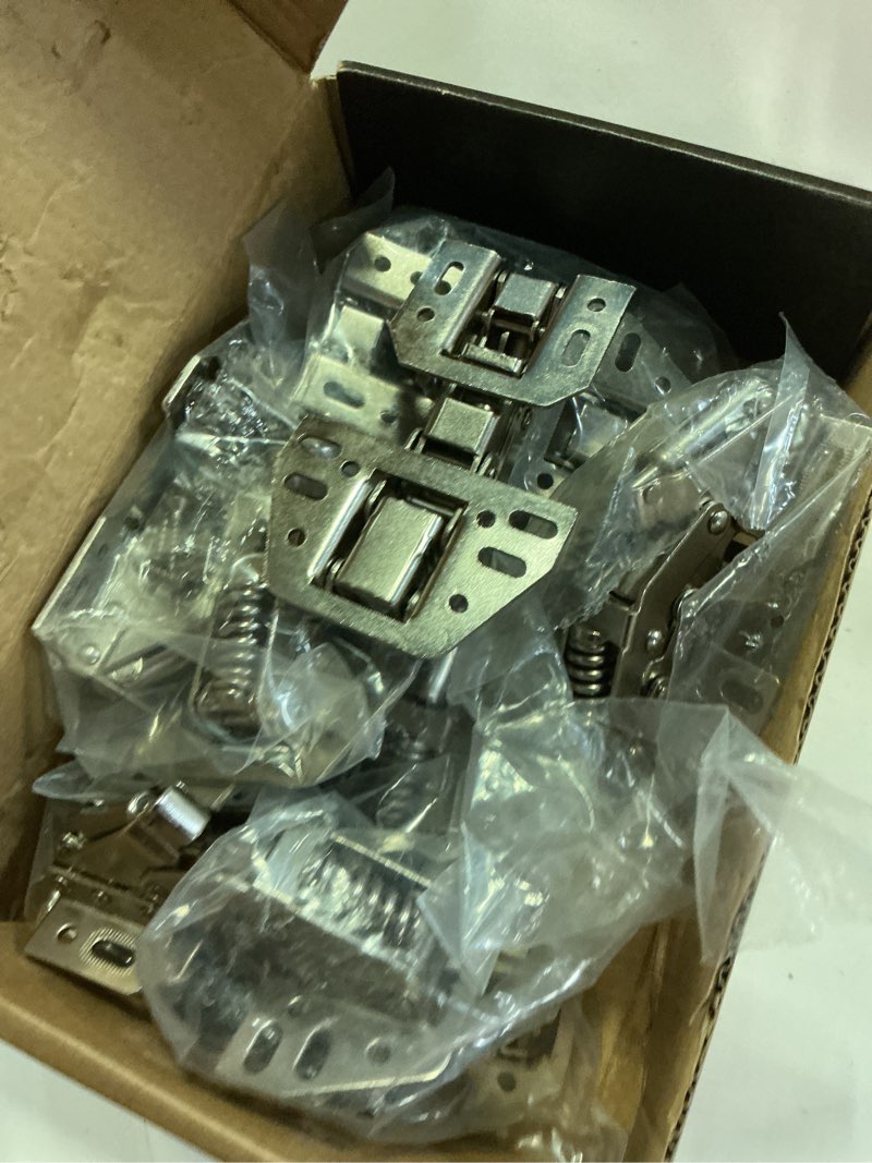 Condition photo showing As Is for chibery 10 pack 90° rv cabinet hinges, heavy duty surface mount soft close accessories, face frame & frameless, self closing, no pre-drilled cup hole for cabinets, camper van, trailer, vehicle-mounted 10 face frame & frameless cabinets