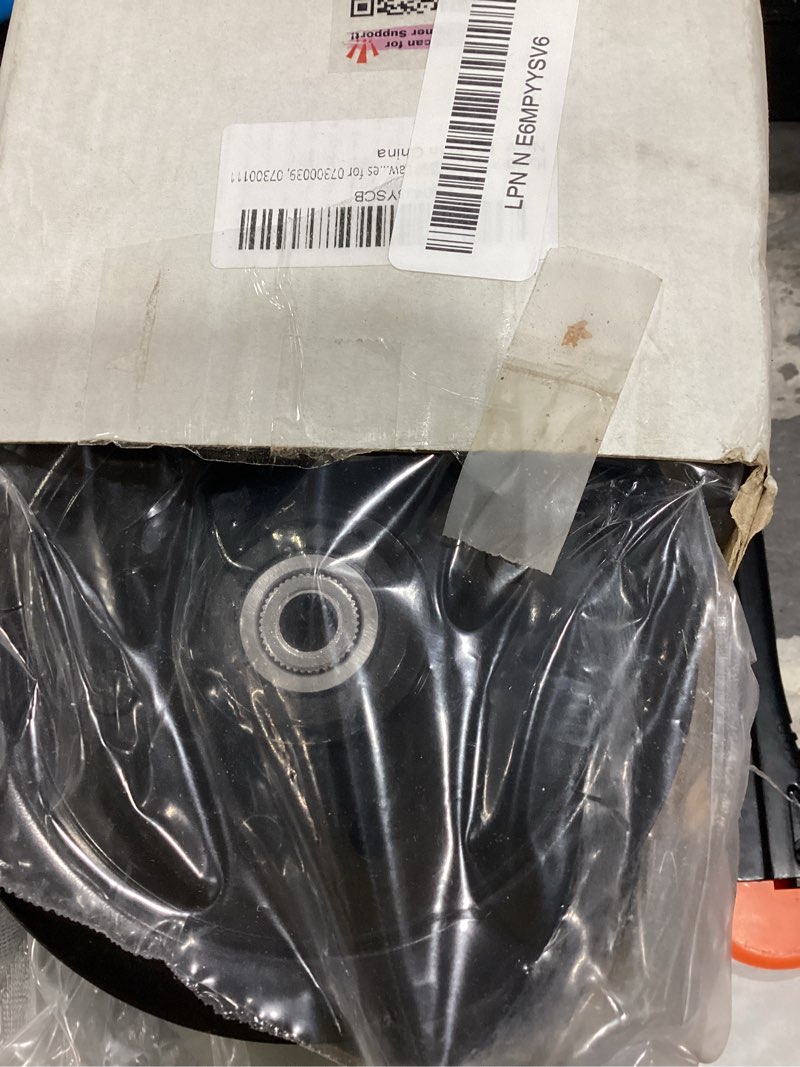 Condition photo showing New/Like New for 07350100 lawn mower idler pulley compatibles with a riens mower,07300006 flat idler pulley fits for a riens ed ge 34, 42, 52, ik on 42, 48, 52, replaces for 07300039, 07300111
