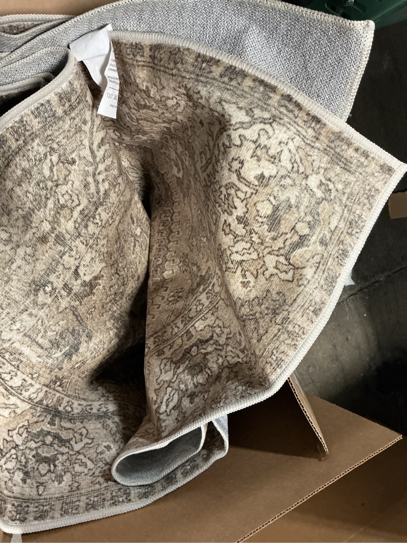 Condition photo showing As Is for (similar  ) loloi magnolia home by joanna gaines pace collection pac-01 bark/natural 7'-10\" x 10' area rug bark / natural 7'10\" x 10' (rectangular)