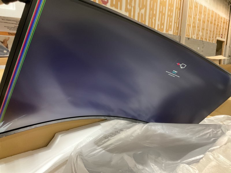 Condition photo showing As Is for working samsung 40” odyssey g7 (g75f) wuhd resolution, 180hz, curved gaming monitor, 1ms response time (gtg), vesa displayhdr™ 600, amd freesync™ premium pro, ls40fg75denxza, 2025r