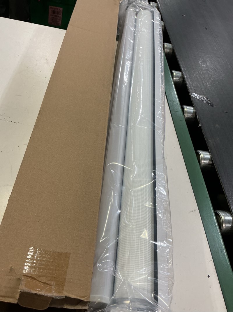 Condition photo showing New/Like New for joydeco no drill zebra blinds for windows, cordless day & night dual sheer roller shades, easy installation, free-stop lift system, light filtering privacy blinds for home(white,31" w x 75" h) a-white (no drill) 31"w x 75"h