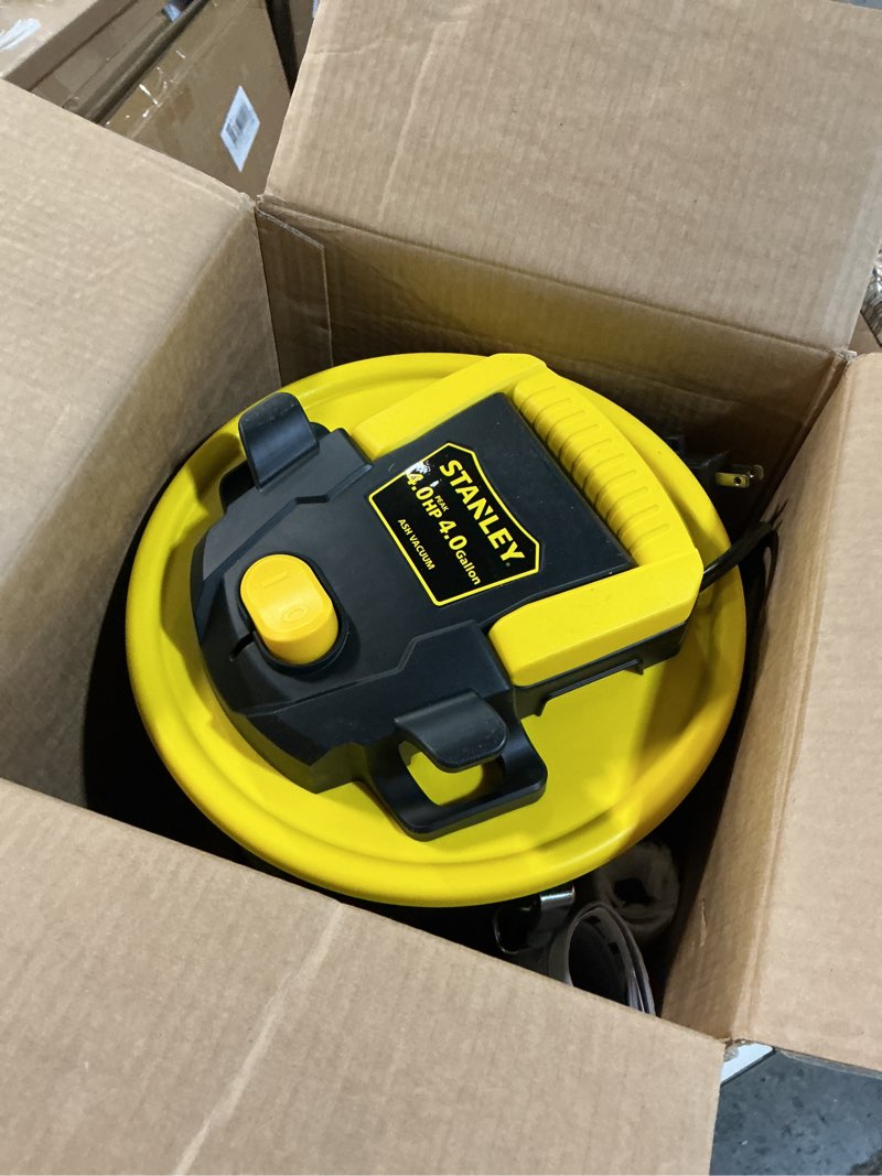 Condition photo showing Good Condition for STANLEY Ash Vacuum Cleaner, Portable 4 Gallon Capacity Ash Vac Canister, Powerful 4 Peak HP Horsepower Motor, Ideal for Pellet Stoves, BBQ Grills, Wood Stoves, Fireplaces, Fire Pits, SL-18184