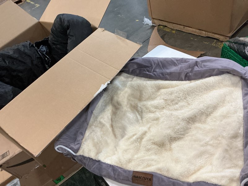 Condition photo showing As Is for Large Dog Bed Orthopedic Washable: Beds Bolster L Bed Large Big Dogs Memory Foam Couch Sofa Waterproof with Removable Cover