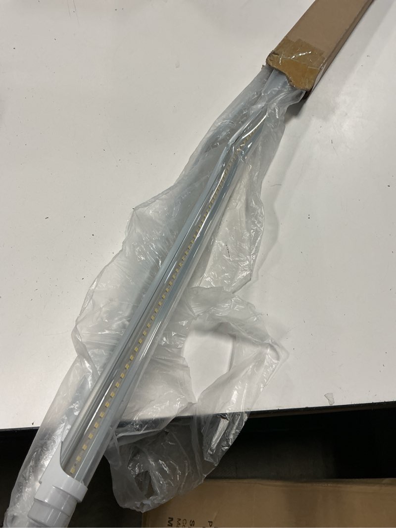 Condition photo showing As Is for fluorescent light bulbs replacement 4ft, t8 led bulbs 4 foot type a+b, 24w (65w equivalent) 3200lm, 5000k daylight, 48 inch tube, f32t8 or f40t12 led replacement, non-dimmable, 2-pack 5000k 2 pack