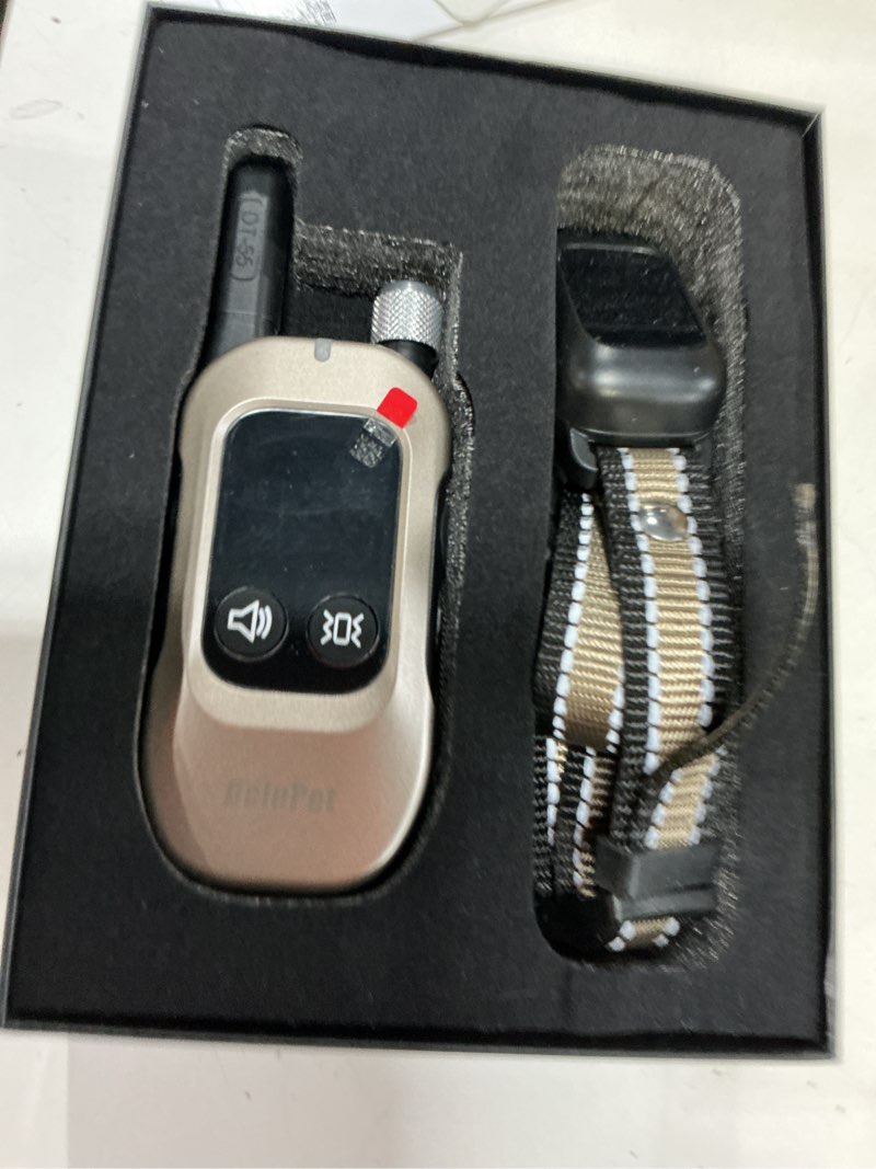 Condition photo showing New/Like New for delupet 2-in-1 dog bark & shock collar – 4500ft dog training collar with remote, 3 training modes & led light, ipx8 waterproof e collars with anti-barking for small medium large dog (titanium)