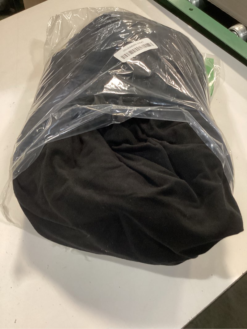 Condition photo showing As Is for Easy-Going 2 Pieces Microfiber Stretch Sofa Slipcover – Spandex Soft Fitted Sofa Couch Cover, Washab Black.