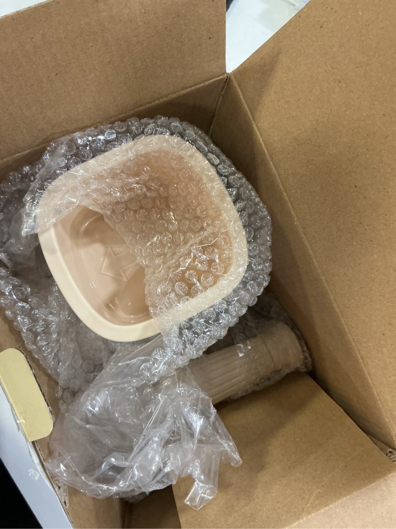 Condition photo showing New/Like New for susteas rotary cheese grater with handle - vegetable shredder with 5 well-designed blades & strong suction base,round mandoline slicer & food chopper for kitchen,with blade storage box(beige)