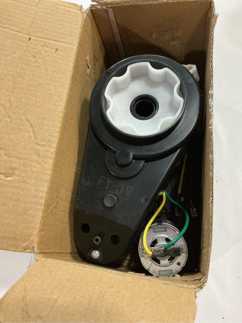 Condition photo showing As Is for 2Pack Large Aperture 24V RS555 12000RPM High Torque Steel Motor Gearbox for Power Wheels Motor Upgrade,36V High Speed Motors Gearbox for Kids Ride on Car Replacement Parts,1.9CM/0.74IN 1.6CM/0.61IN 24V12000RPM
