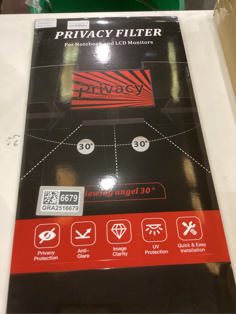 Condition photo showing New/Like New for 22 Inch Computer Privacy Screen Shield [2 Pack] for 16:10 Widescreen Desktop Monitor - Anti-Glare Blue Light Privacy Filter and Anti Spy Privacy Screen Protector Film 22 Inch (Diagonal) - 16:10 Aspect Ratio 2