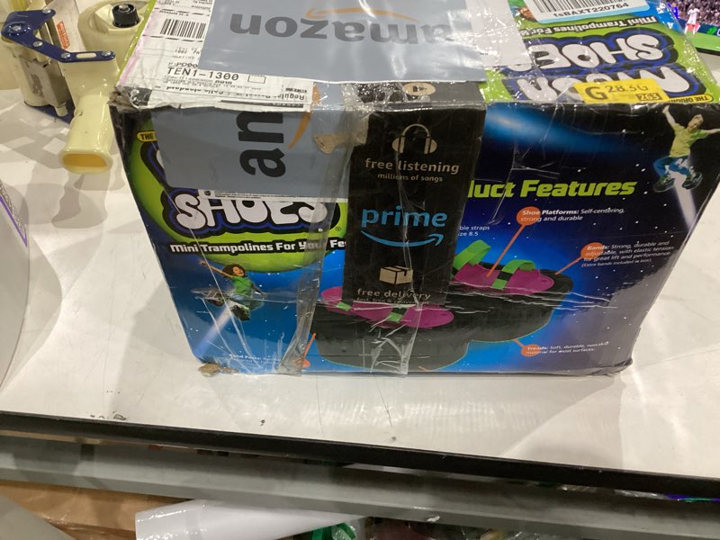 Condition photo showing As Is for New Bounce Jumping Shoes for Kids - Premium Moon Shoes, Kangaroo Jumping Shoes, Safe and Adjustable Fit, Bouncing Shoes for Exercise and Fun Large: (39-42 EU) Pink