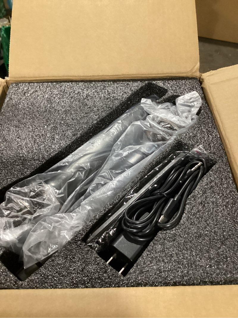 Condition photo showing Good Condition for hwwr karaoke machine with 2 wireless microphones, portable bluetooth speaker for adults, big party pa system with disco lights for gatherings, support tws/tf card/usb/aux/tvs connected 17 x 8.7 x 7.9 inches