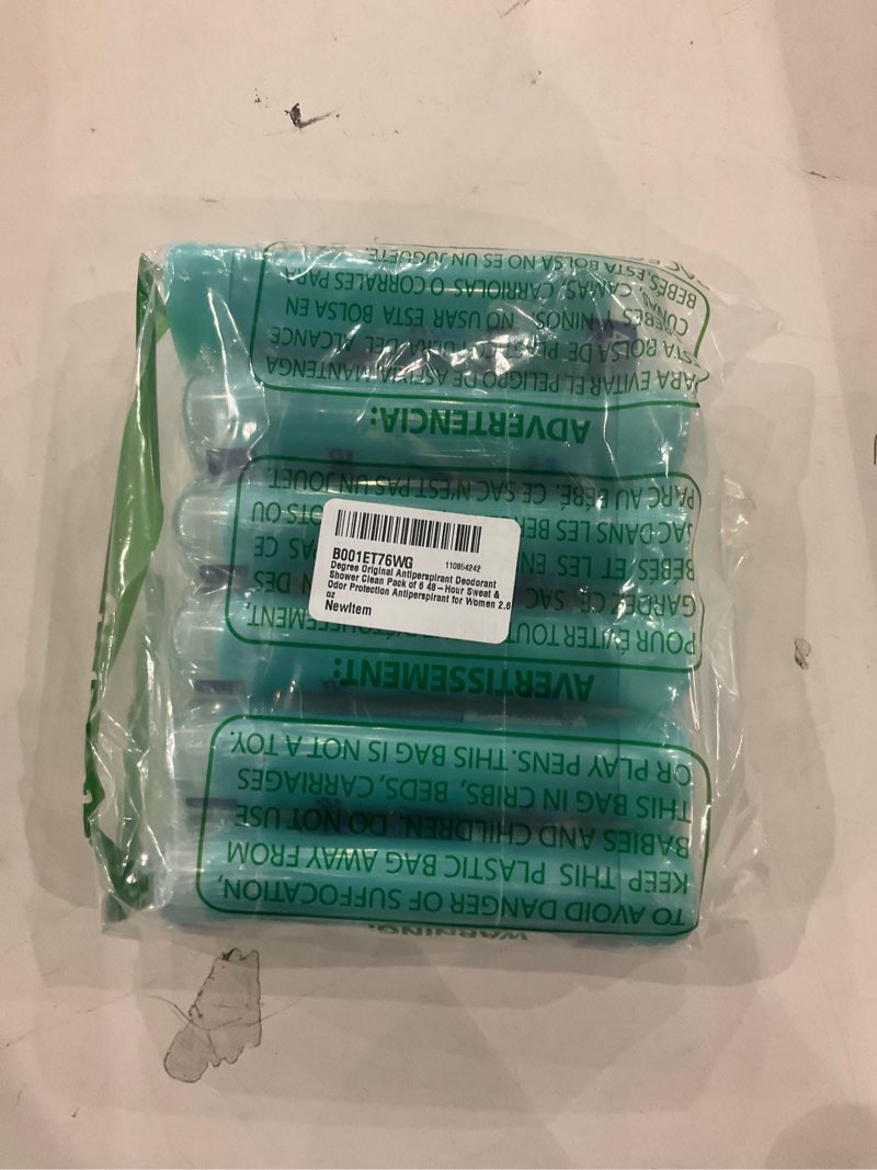 Condition photo showing New/Like New for Degree Original Antiperspirant Deodorant Shower Clean Pack of 6 48-Hour Sweat & Odor Protection Antiperspirant for Women 2.6 oz Floral 2.6 Ounce (Pack of 6)