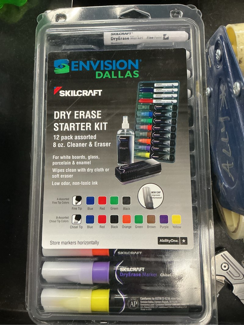 Condition photo showing New/Like New for abilityone - 7520013656126-12-marker dry erase system - 12 units