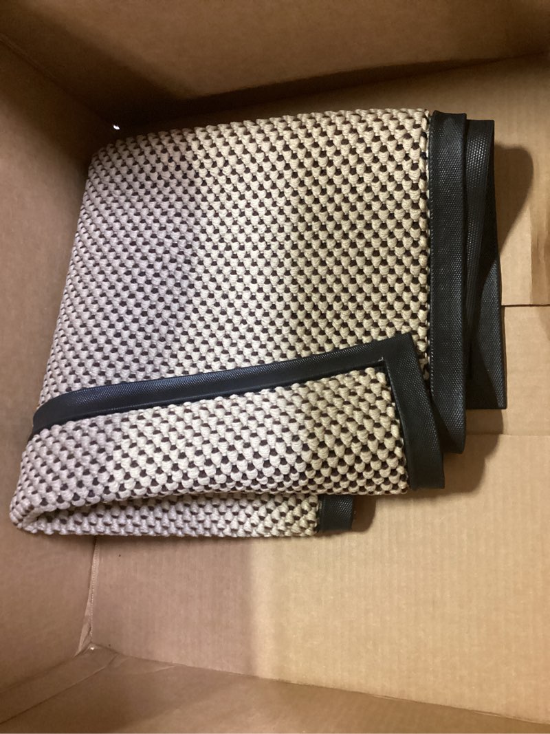 Condition photo showing Good Condition for color&geometry outdoor mat non-slip, low profile, easy to clean, 24"x48", heavy duty front door mat, welcome matt for entrance outside patio, khaki khaki 2' x 4' (rectangular)