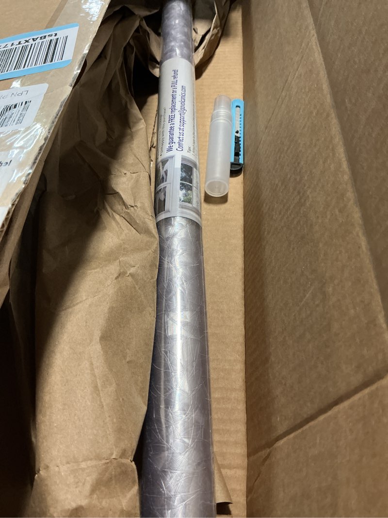 Condition photo showing New/Like New for Volcanics Window Privacy Film with Installation Tools, Static Window Clings Vinyl 3D Decals Stickers Rainbow Window Film for Glass Door Home Heat Control Anti UV 23.6 x 78.7 Inches Multicolor 23.6" x 78.7"