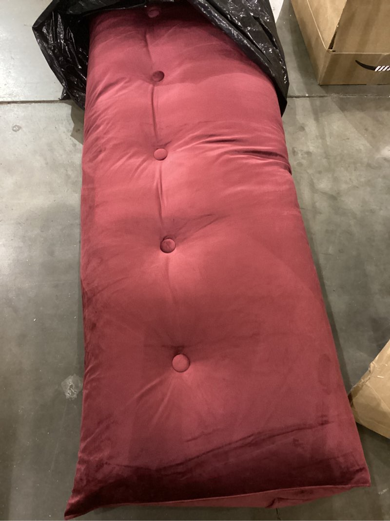 funhome outdoor bench cushion 45 x18 inch with non-slip grips,water resistant porch swing cushion,bench pillow pads,tufted cushions for patio garden furniture,45" seat cushions(dark red)