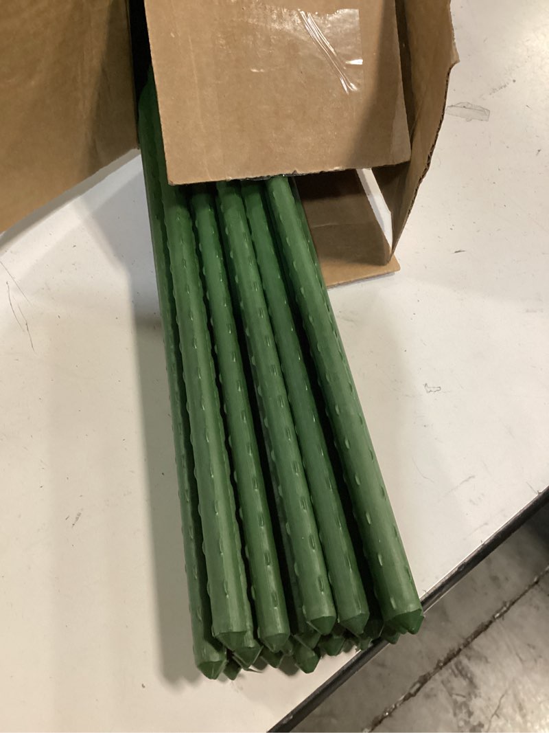 Condition photo showing Good Condition for waenlir garden stakes 48 inch 4ft sturdy tomato stakes, plant stakes for outdoor plants, plant support sticks for gardening, pack of 30