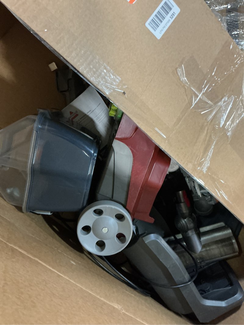 Condition photo showing As Is for Hoover PowerScrub Deluxe Carpet Cleaner Machine for Carpet and Upholstery, Deep Cleaning Carpet Shampooer Machine with Multi-Purpose Tools, Pair Carpet Cleaner Solution