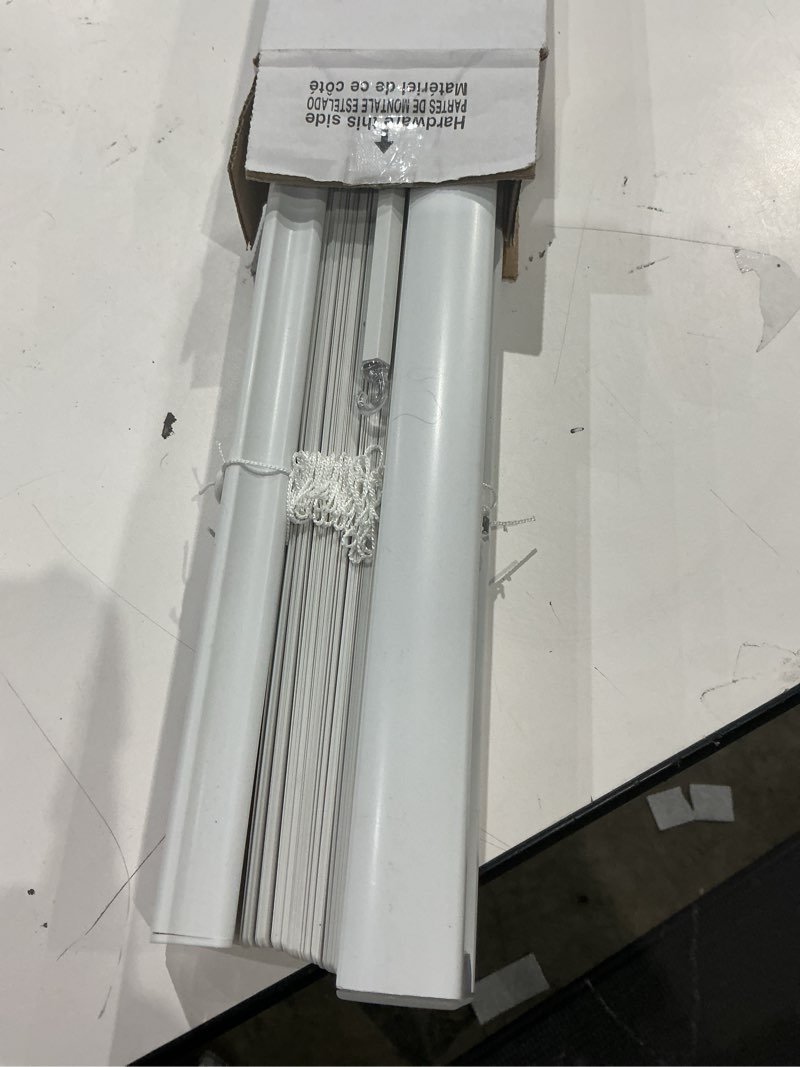 Project Source Light Filtering 1-in Slat Width 35-in x 64-in Cordless White Vinyl Light Filtering Mini- project source