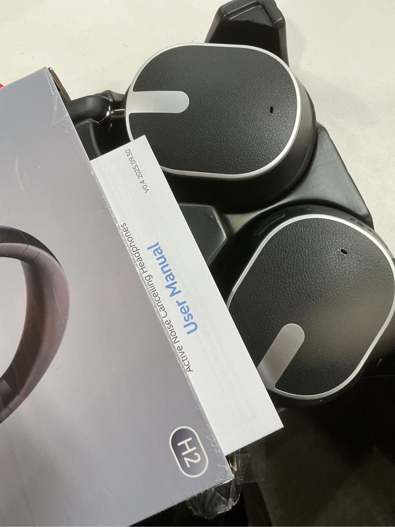 Condition photo showing New/Like New for Active Noise Cancelling Headphones,120H Playtime Bluetooth 6.0 Wireless Headphones with Power Display & 6-Mic ENC Calls, 360° Spatial Audio Over Ear Headphones Foldable Headset for Travel Office Game Black