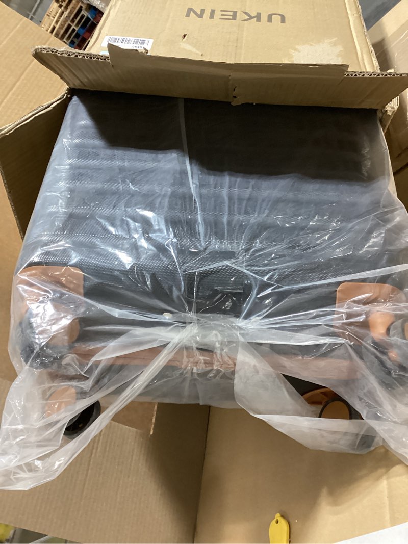 Condition photo showing As Is for UKEIN Luggage Sets 3 Piece, PC Hardside Checked Luggage 24 Inch With Spinner Wheels with TSA Lock, L