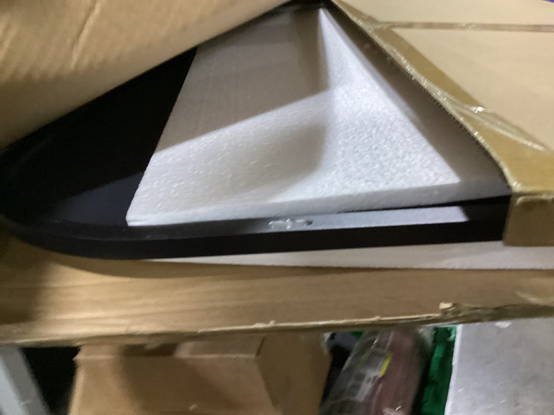 Condition photo showing New/Like New for bathroom mirror for wall, black bathroom vanity mirror for over sink 24 x 36, hd reflection shatterproof mirror for living room, bedroom, entryway, metal frame rectangular shape matte black 36"l x 24"w