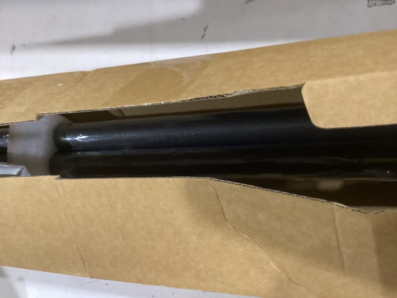 Condition photo showing Good Condition for 1 inch heavy duty blackout curtain rods for windows, industrial pipe wrap around room divider decorative curtain rods wall mount & ceiling mount, black, 72-144 inch black 72 to 144 inch