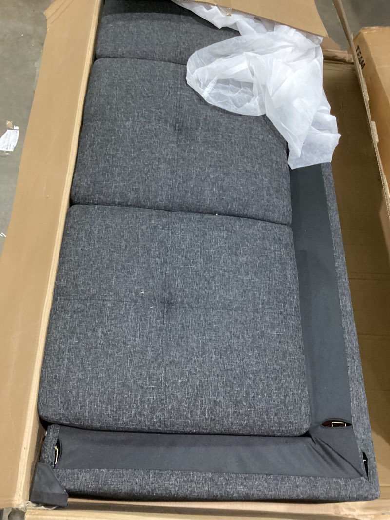 black grey couch *incomplete missing peices/hardware*