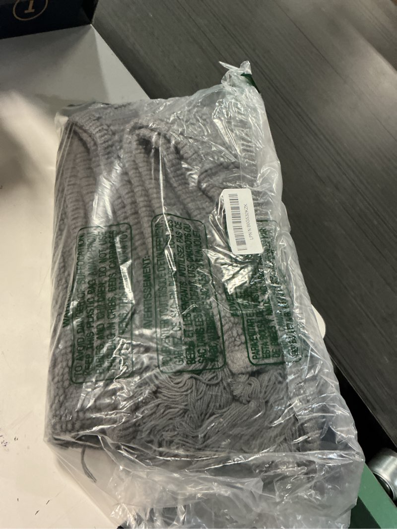 Condition photo showing Good Condition for french connection nellore bath rugs, woven and beaded bath mats, durable and thick bath mats for bathroom and shower rugs, 26" x 49", charcoal dark grey charcoal 2'2" x 4'1" (rectangular)